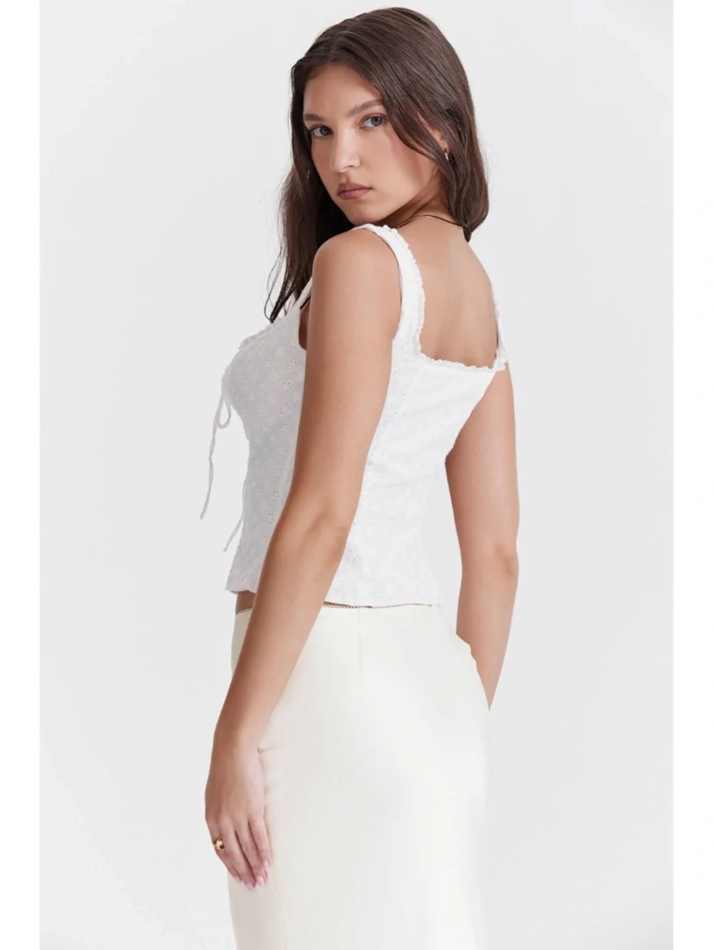 NEW House of CB Juana Top White Large+ (XL)